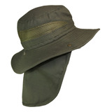 Sombrero Australiano De Taslon Con Aleron Pesca - Camping