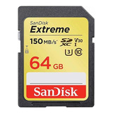 Cartão De Memória Sandisk Sdsdxv6-064g-gncin  Extreme 64gb