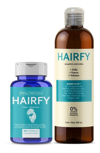 Hairfy Combo - Vitaminas Biotina X60 + Shampoo Anticaída X1