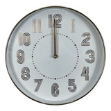 Relógio Parede Grande 30cm Decoração Minimalista Branco Pret