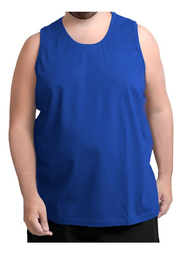 Camiseta Regata Algodão Plus Size Algodão Básica Lisa Blusa