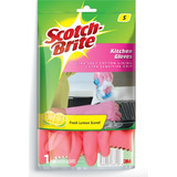 Guantes Limpieza Cocina Latex Scotch Brite 3m Afelpados X6u