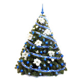 Árbol De Navidad Bariloche 1,80 Kit Azul. Blackfriday Color Azul/plata