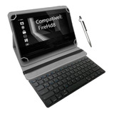 Capa Teclado Para Tablet Amazon Kindle Fire Hd8 + Caneta