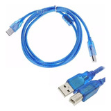 Cable Usb 2.0. De Impresora Con Filtro 3.00m Azul