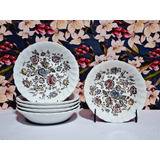 Juego 6 Compoteras Loza Inglesa Staffordshire De 13 X 4 Cm