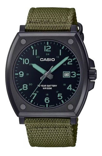 Reloj Casio Analógico Mtp-e715-3 Acero Cristal Mineral Tela 