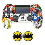 Funda Protector De Control Ps4 Batman + Gomas