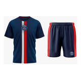 Conjunto Infantil Psg Uniforme  Camisa+short Tamanho 4 A 10