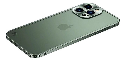 Funda De Tablero Esmerilado Con Marco Metal Para iPhone 1 )