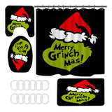 Juego De Cortinas De Regadera Grinch, Decoración De Baño, Al