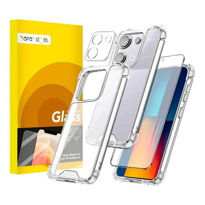 Funda Para Xiaomi Poco M6 Pro 4g Case Uso Rudo + Mica Cristal Tempaldo 9h + Protector De Cámara Cristal Templado | MercadoLibre