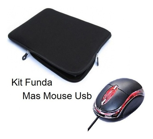 Kit Funda Notebook  Para 14 Pulgadas Mas Mouse Usb Oferta 