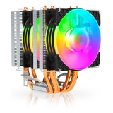 Disipador Cpu Rgb Pwm Ventialdor Base De Cobre Intel/amd Mx6