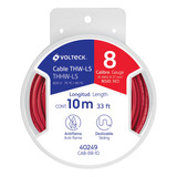 Carrete Con 10 M De Cable Thhw-ls 8 Awg Rojo 40249