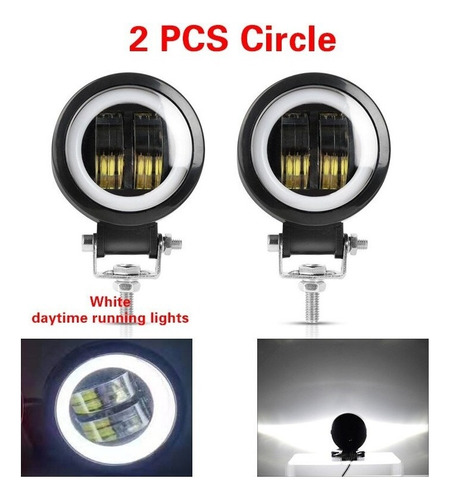 Faros Led Ojo De Angel Hiper Led Cree Lupa 2pz