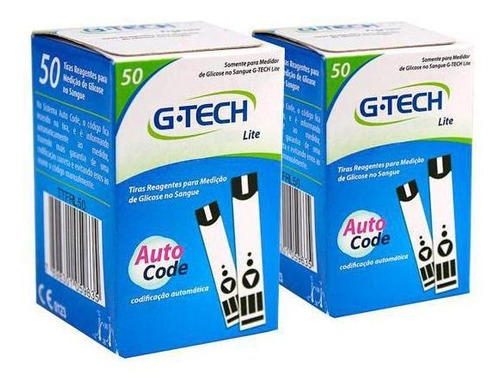 Kit 100 Tiras Reagentes G-tech Free Lite