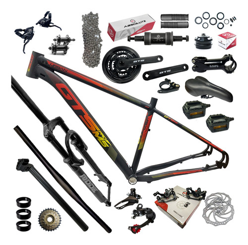 Kit Quadro De Bicicleta Aro 29 24v Gts Prom5 Completo+ Peças