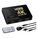 Switch Hdmi Hub 5x1 Splitter 4k Com Controle 1080p Selector 