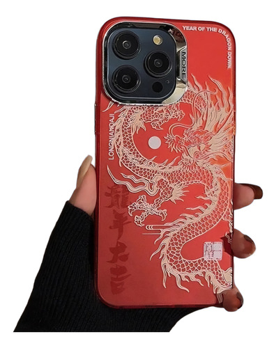 Case, Forro iPhone 15 Dragon Chino 