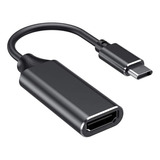 Adaptador 4k Tipo-c A Hdmi Compatible Con Pc/telefonos Color Gris Oscuro