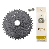 Cassete 9v Corrente 9v Tec Cassete Bike 9v Preto K7 11-36