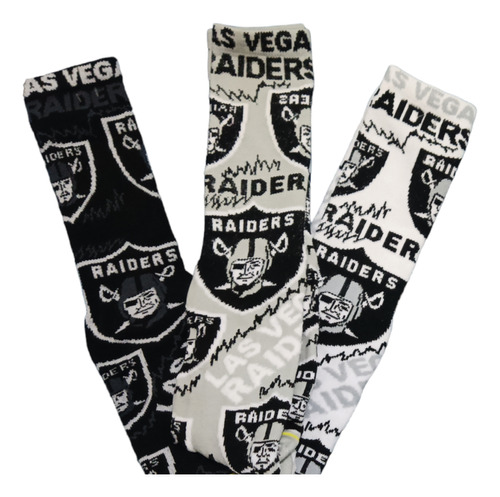 Calcetas Las Vegas Raiders 3/4 Unitalla Unisex Microfibra 