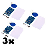 Kit 3x Leitor Rfid Rc522 Mfrc 522 Cartão Tag Mifare 13.56mhz Arduino 