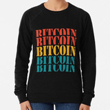 Buzo Camisa Retro Vintage Con Tipografía En Capas De Bitcoin