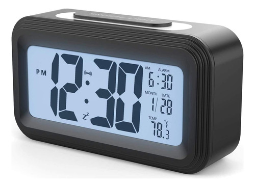 Reloj Despertador Digital Temperatura Alarma P/ancianos