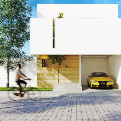 Proyecto Arquitectonico Residencial 7x17m: Modelo Cubo