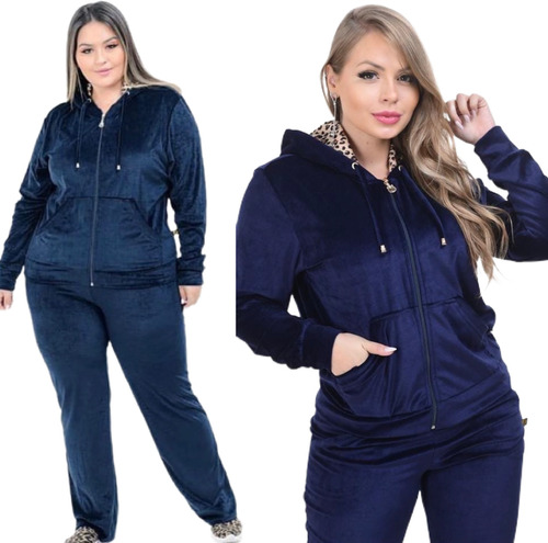 Conjunto Agasalho De Plush Plus Size Feminino