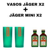 Jagermeister Miniatura X2 + Vasos Jagermeister X2 Kit Jager