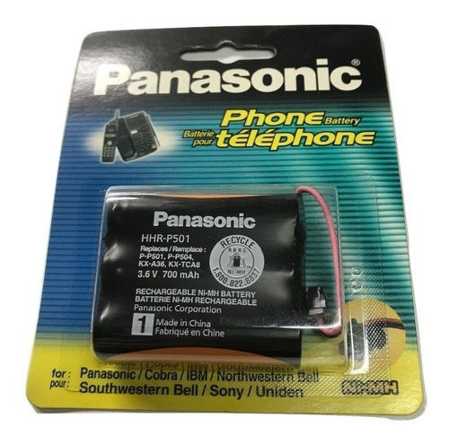 Bateria Panasonic Hhr P501 Nº1 Original 3.6v Ni-mh Belgrano