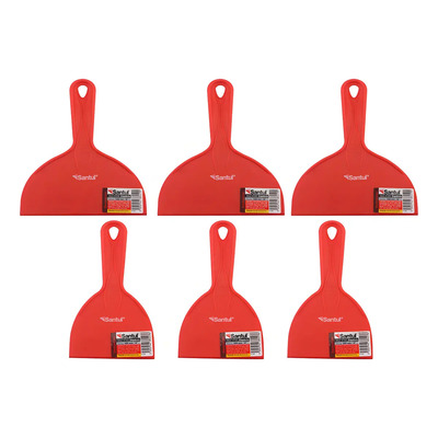 Juego De 6 Espátulas Plásticas De 4 Y 6 (3 Pz De C/u)