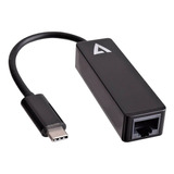 V7 V7ucrj45-blk-1n Adaptador De Red Usb-c Gigabit Ethernet, 