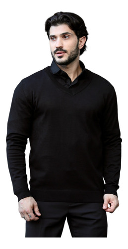 Blusa Suéter Masculino Gola V - Frio Casaco