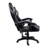 Silla De Escritorio Xtrike Me Gc-904 Gamer Ergonómica  Negro Y Gris Con Tapizado De Cuero Sintético