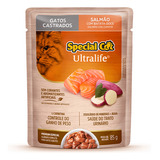 Alimento Special Cat Ultralife Sachê Special Cat Ultralife Castrados Sabor Salmão Para Gato Adulto De Raça Mediano Sabor Salmão Em Sachê De 85g