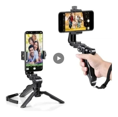 Trípode Estabilizador Palo Selfie + Clip B Con Agarre Manual