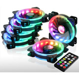 Ventiladores Rgb 120mm Para Pc, Control Remoto, Cpu Y Radiad