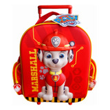 Mochila 3d Marshall Paw Patrol Carrito 12 PuLG Wabro Orig .