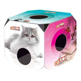 Brinquedo Caixa Cat Box Papelão Arranhar Adulto Furacão Pet Cor Colorido