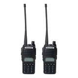 Kit 2 Comunicador Radio 8w Vhf /uhf/fm Doble Banda Uv-82