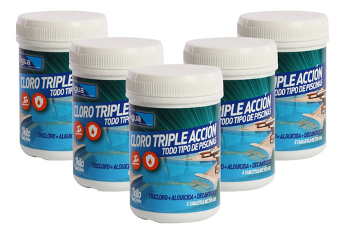 Pack 5 Cloro Piscina Tabletas