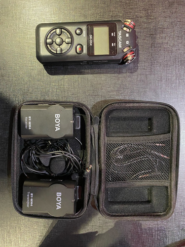 Gravador Tascam, Mic Boya E Lapela Sony