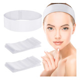 100pc Diadema Desechables Spa Facial Cuidado Piel Cinta Pelo