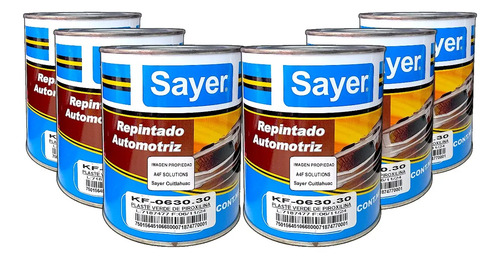 Plaste Piroxilina Automotriz Sayer 6l Blanco Gris Verde