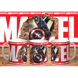 Taza De Ceramica Marvel Capitan America The Wall 3d Art