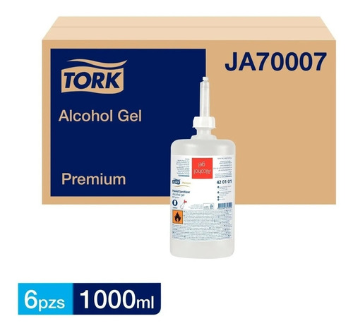 Alcohol Gel Sanitizante Tork Para Dispensador 6 Bot. 1000 Ml